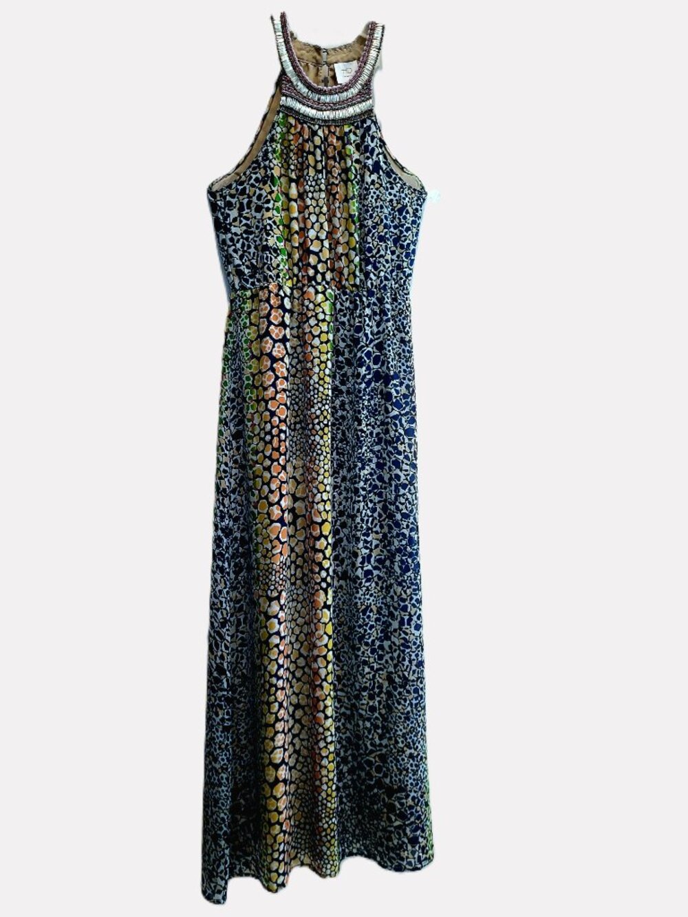 EUC Anthropologie HD in Paris Mayacamas Beaded Maxi Dress Size 2